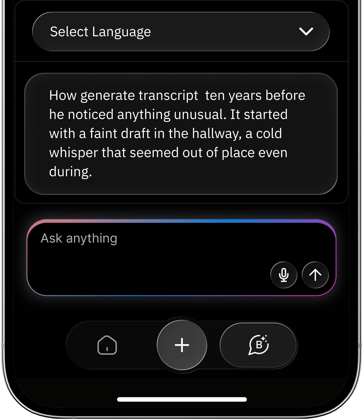 Ask anything AI chat